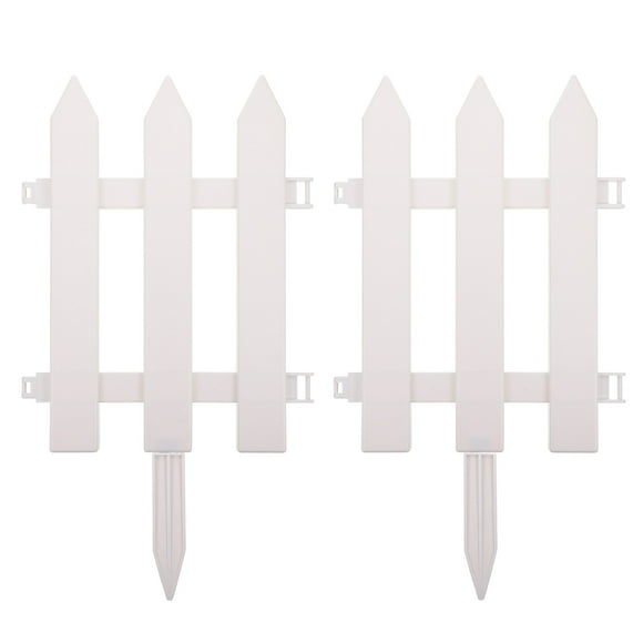 White Plastic Garden Fence