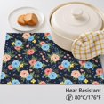 thumbnail image 5 of Placemat, Pioneer Flower Floral Print Pattern Place Mats Table Mat Set Of 2, PVC Washable Placemats for Party Kitchen Dining Decoration, 18x12 Inch, Fade Resistant, 5 of 6