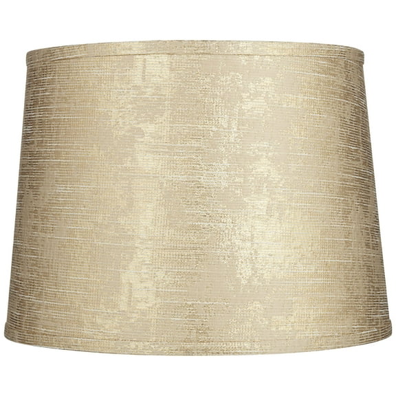 Springcrest 13" Top x 15" Bottom x 11" High x 11" Slant Print Lamp Shade Replacement Medium Gold Tapered Spider Harp Finial