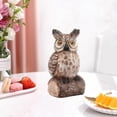 thumbnail image 4 of Adornos de animales creativos de escultura de sintético para decoración para hogar y de pájaros de jardín kusrkot pequeña escultura de búho, 4 of 8
