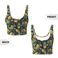 thumbnail image 5 of Kdxio Hand Drawn Citrus Fruits Elegant Lemons Print Workout Crop Tank Top for Women Racerback Yoga Tank Tops Athletic Sports Shirts Exercise Undershirts, 5 of 9