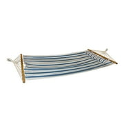 Bliss Hammocks 48-in. Wide Caribbean Hammock W/ Pillow & Hanging Hardware, 265 Lb. Capacity - Nautical Stripe