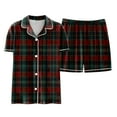 thumbnail image 4 of CAUYDY Halloween Pajamas Women Fall Graphic Button Up Sleepwears Loungewear Ladies 2 Piece Top and Shorts Pjs Sets(,L), 4 of 5