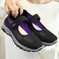 thumbnail image 6 of Women Elderly Mesh Sneakers Everyday Shoes Lightweight Flats Casual Sports Shoes 39 Black, 6 of 8