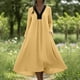 thumbnail image 4 of Vestido de Verano Casual de las Mujeres sin Mangas Gradual Vestido Largo con Cuello en V, Maxi Suelto Fluido para la Playa Y el Uso de Vacaciones, 4 of 8