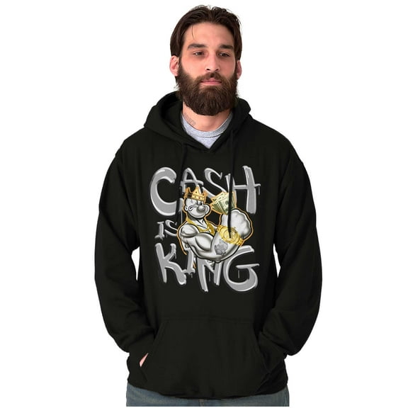 Urban Popeye Money Cash is King Hoodie Sweatshirt Women Men Brisco Brands S