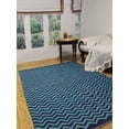 thumbnail image 1 of Elan Hayati Lt. Blue/Blue Rug, 4'6" x 5'11", 1 of 7