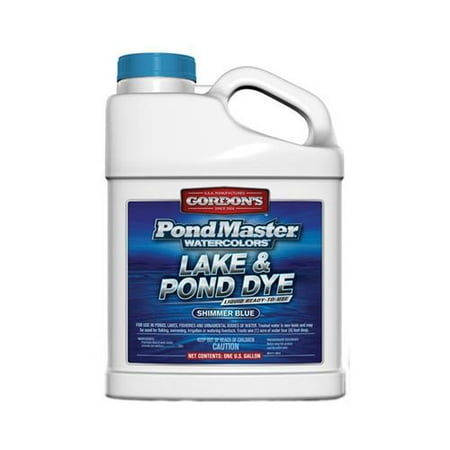 PBI GORDON CORP Gordon’s PondMaster Watercolors Lake and Pond Dye Liquid Ready-to-Use Shimmer Blue, 1-Gallon