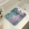 thumbnail image 4 of Yayeee Drying Mat for Kitchen Counter Dishes Microfiber Coffee Decorative Pad, Purple Forest Scene, 4 of 9