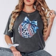 thumbnail image 3 of Blue Bow Softball Shirt for Player Fan Coach Disco Baseball Oversized Tee for Women and Teen Pepper Shirt Adult Small, 3 of 6