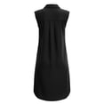 thumbnail image 6 of Bosfbaoi Women's Sleeveless Shirt Dress, Collared Button Front Solid Color Mini Dress, Lightweight Breathable Casual Sundress for Daily Wear, 6 of 7