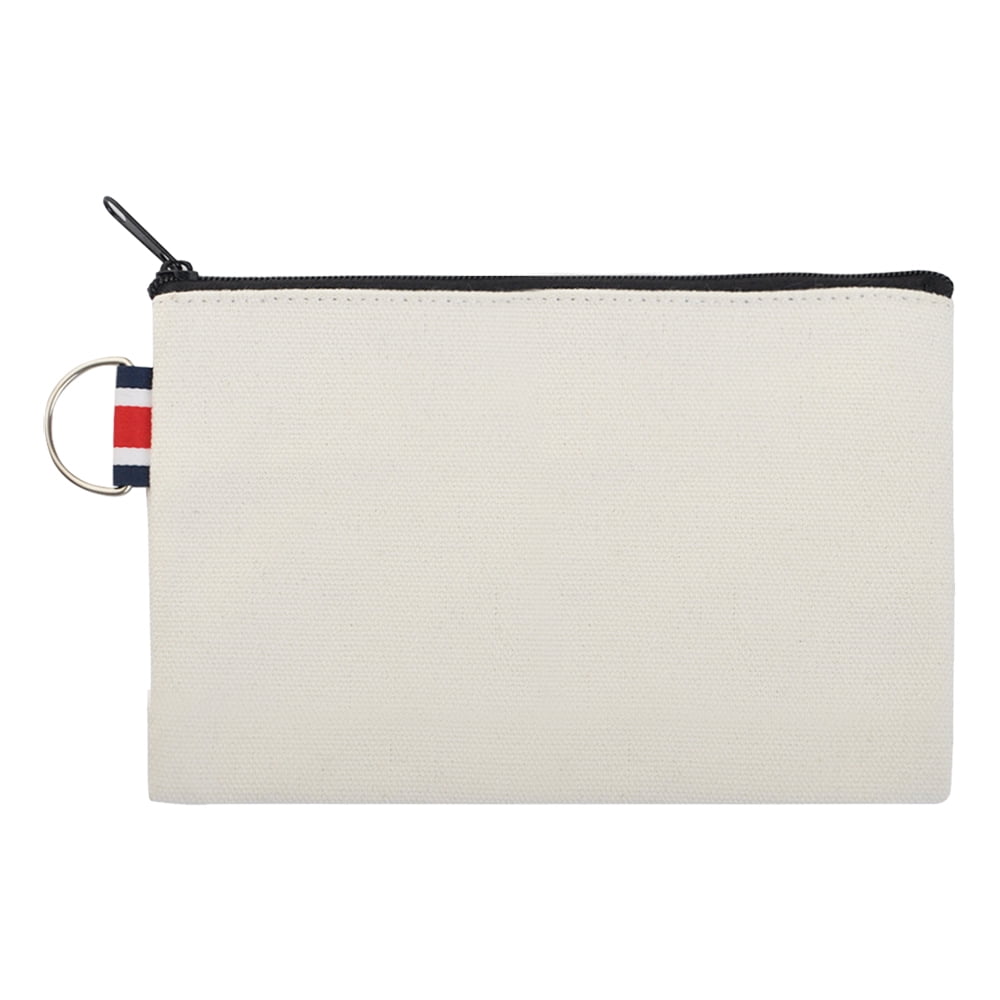 small canvas pouch with zipper