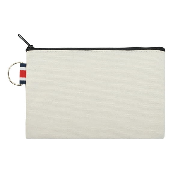 Aspire 30-Pack Canvas Zipper Pouches, Cosmetic Makeup Bags with Metal Ring, 6 x 4 Inches - Natural