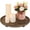 Brown, variant on Hanobe Rustic Wooden Tray with Feet,Decorative Tray Decor Farmhouse Wood Tabletop Riser Decor , 11" White