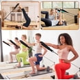 thumbnail image 4 of 2 correas de pilates, correas de doble bucle para reformador, correas de anillo en D para fitness, doble bucle acolchado, anillo en D para equipo de Pilates, 4 of 5