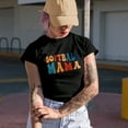 thumbnail image 2 of Softball Mama, Mom of a Player Themed, Groovy Retro Wavy Text Merch Gift, Royal Blue T-Shirt, Medium, 2 of 5