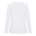 thumbnail image 6 of Annhoo Going out Tops for Women Round Neck Casual Long Sleeve Dressy Shirts Baggy Solid Color Tunics with Pocket, 6 of 9