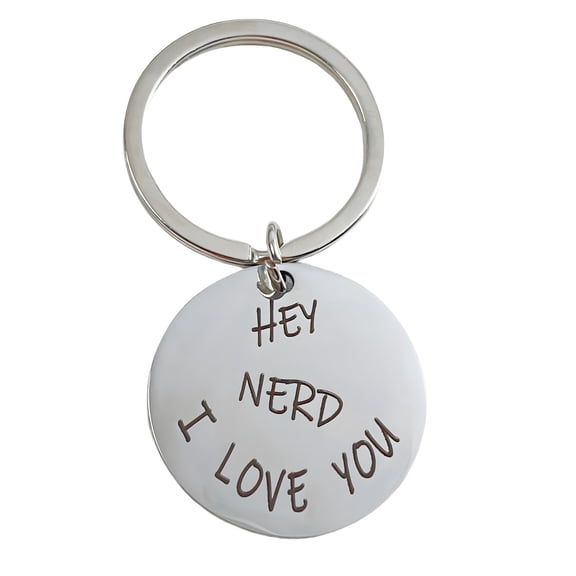 I Love You Keychain Gift for Nerdy Husband, Boyfriend, Girlfriend, Birthday, Valentine's, Anniversaries Gift