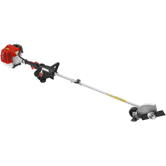 43CC Gas Weed Wacker, Air-Cooled 2-Stroke Garden Lawn Grass Trimmer with 2 Blade Heads and Shoulder Strap,Detachable Gas Powered Weed String Trimmer,Large Capacity