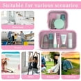 thumbnail image 6 of DODAMOUR Clear Makeup Bag Set of 2, TSA Approved Waterproof Travel Cosmetic Bag, PVC Nylon Portable Makeup Organizer Bags for Women (Pink), 6 of 6