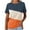 Orange, variant on Summer Womens Color Block Tshirts Short Sleeve Tops Crew Neck Casual Basic Comfy Loose Fit T Shirts