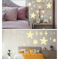 thumbnail image 4 of 6 Sheets Star Wall Decal Peel and Stick PVC Plastic Gold Sparkle Star Stickers Wall Art Removable DIY Adhesive Mirror Sticker Mural, 4 of 5