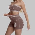 thumbnail image 3 of Idoravan yoga two piece set for women shorts Fahion Women's 2 Piece Sleeveless Crop Tops Cropped Pants Set Solid, 3 of 6