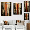 thumbnail image 4 of Designart "Vectors In Orange And Grey I" Abstract Shapes Floater Framed Canvas Prints, 4 of 5
