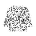 thumbnail image 5 of GaThRRgYP Off the Shoulder Tops for Women,Womens Summer Tops Loose Fit,Children's Graffiti Printed Sleeve Round Neck Children's Top Hoodie White#4 11 Years, 5 of 5