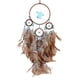 thumbnail image 1 of Atrapasueños de plumas de macramé de cinco anillos, regalo bohemio para niños, decoración de pared para el hogar al aire libre Tmvgtek Oficina Multiescena Multifunción, 1 of 9