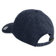 thumbnail image 3 of US Marine Corps Veteran Design Embroidered Washed Solid Pigment Dyed Cotton Twill Brass Buckle Cap - Navy OSFM, 3 of 5
