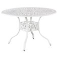 thumbnail image 4 of Homestyles Capri Aluminum Outdoor Dining Table with Umbrella Hole, White (1 Count), 4 of 4