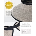 thumbnail image 4 of Sun Hats for Women Wide Brim Straw Visor Hat Packable Foldable Beach Hat Ponytail Open Top UV Protection Summer Travel Beach Hats for Women Essentials, 4 of 15