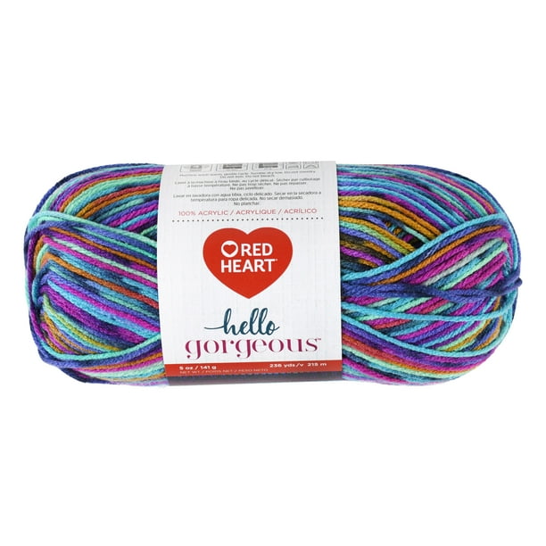 Red Heart Hello Yarn, (141g/5oz), Peacock