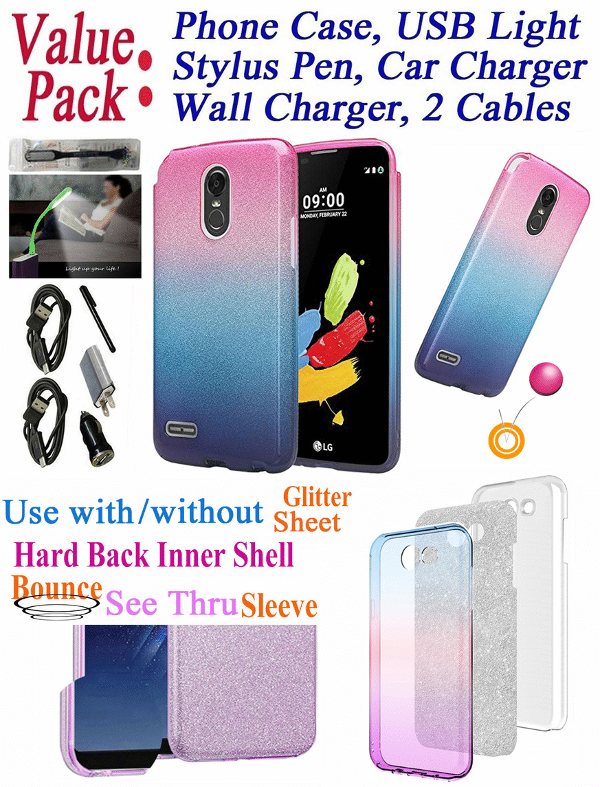 Value Pack + for 5.7" LG Stylo 3 K10 PRO Stylus 3 + PLUS Case Hybrid Phone Case Double Guard
