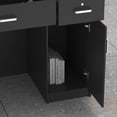 thumbnail image 5 of Reception Center Executive Office Desk , Computer Desk with 3 Drawers, Canbiet and Hutch Shelf, Black, 5 of 7