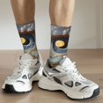 thumbnail image 6 of Gukieu Surreal Desert Eye Landscape Print Contrast Color Mid-calf Socks, Sweat-wicking Athletic Socks, Unisex Clothing Accessories, 6 of 6