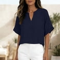 thumbnail image 7 of Ankola Womens Oversized Tshirts Summer Tops 2026 Short Sleeve V Neck Shirts Outfits, 7 of 7