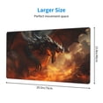 thumbnail image 2 of Kdxio Fiery Dragon Of Chaos Print Large Gaming Mouse Pad,Non-Slip Base,Water Resist Keyboard Pad for Gamer,Office & Home,29.5 x 15.8 in, 2 of 6