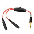 thumbnail image 1 of Adaptador de interfaz Dual de tatuaje Ficarrico, cable divisor de máquina de tatuaje profesional de corriente estable de 6,35mm para cable de Clip RCA DC, 1 of 8