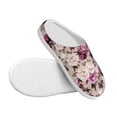 thumbnail image 3 of Wukai Rose Flowers Print Women's Indoor Bedroom Slipper Slip On Shoes, Unisex House Shoes with Anti-Skid Sole for Men, Gift for Women Men-35/36, 3 of 7