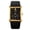 Gold Shell Black Surface, variant on Unisex watch for women and men, simple design, waterproof, business calendar, quartz watch, square vintage leather strap wristwatch
