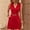 c01Red, variant on Hduncf Women's Summer Sleeveless Mini Dress Solid Color Cotton Linen V Neck Cinched A Line Slim Tank Short Dress Black S