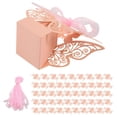 thumbnail image 2 of 50Pcs Mariposa Caja de Favor la Boda Regalos Fiesta CumpleañOs Cajas Dulces (Rosa), 2 of 5