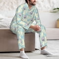 thumbnail image 7 of Naloa French Bulldog 3 Men’s Pajamas Set - Long Sleeve Button Down Sleep Shirt and Pajama Bottoms Sleepwear Set-X-Large, 7 of 7