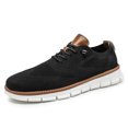 thumbnail image 1 of Zapatos para caminar de malla para hombre Zapatillas de deporte de malla plana Soporte para arco Sólido para viajes al aire libre, 1 of 7
