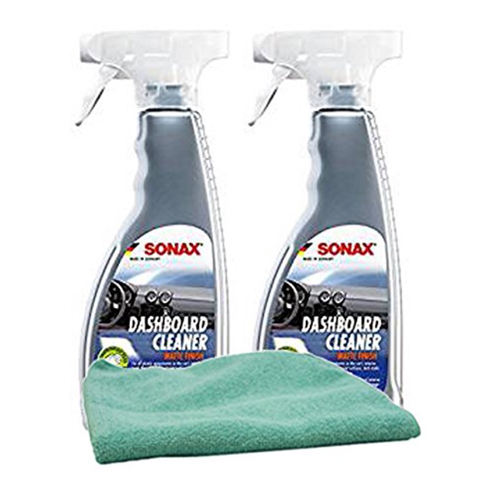 Sonax Dashboard Cleaner (16.9 oz) Bundle with Microfiber Cloth (3 Items