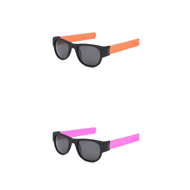 Gafas de sol plegables Unisex Baoblaze Gafas de sol plegables naranja púrpura