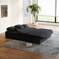 thumbnail image 6 of 2-in-1 Convertible Sofa Bed,75'' Foldable Sleeper Sofa Bed,Corduroy Floor Folding Sofa Bed Lounge Sofa with Multi Functional Blanket for Living Room Bedroom,Black, 6 of 7