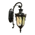 thumbnail image 2 of Lámpara de pared para exteriores, farol de pared exterior de 16,93 pulgadas de alto, aplique de pared de estilo europeo clásico, luz de porche para , Negro, 2 of 8